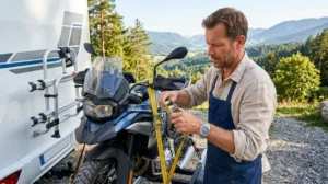 comment fabriquer un porte moto pour camping car
