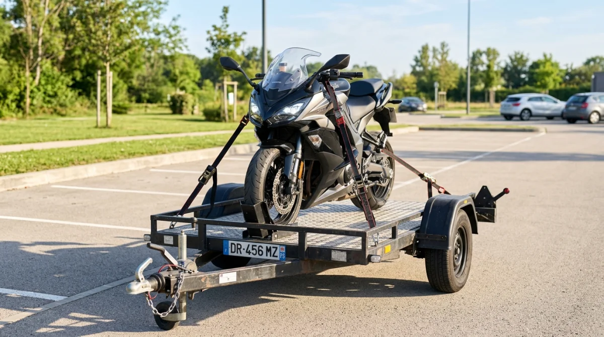 comment attacher une moto sur une remorque