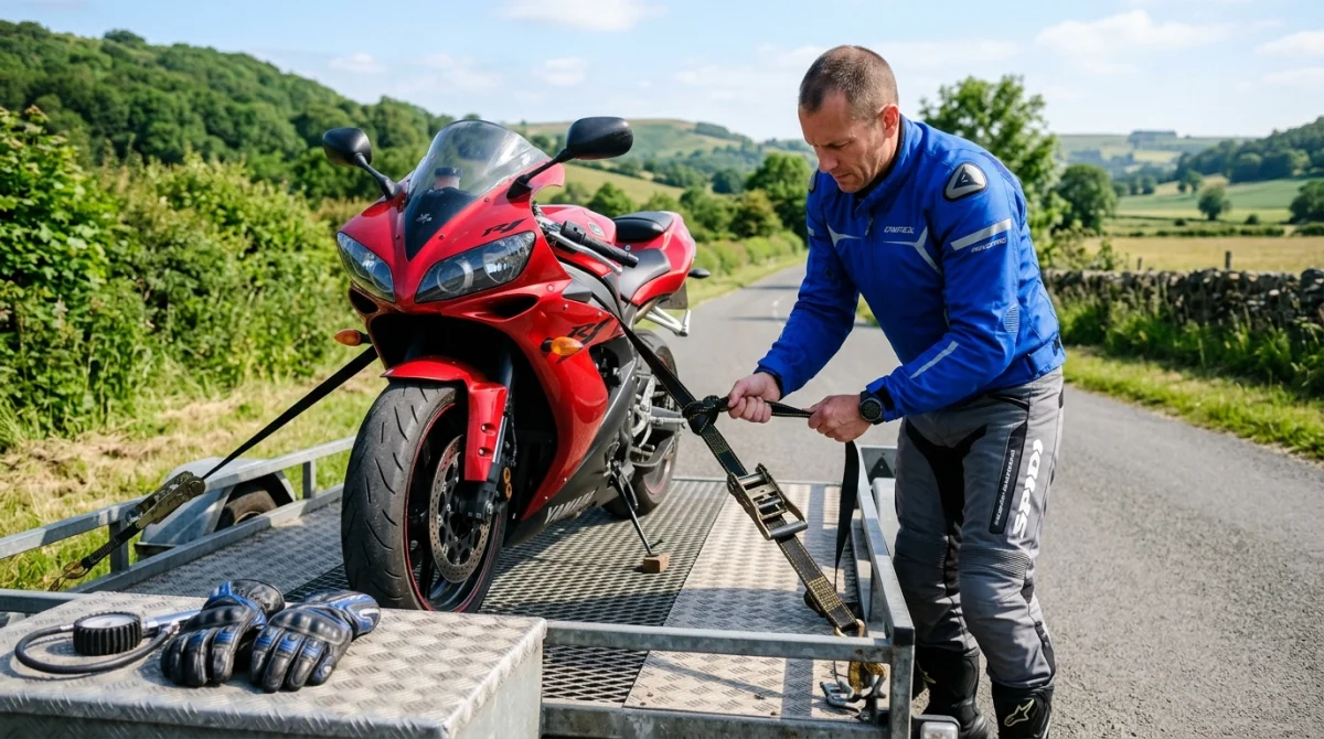 comment attacher une moto sur une remorque
